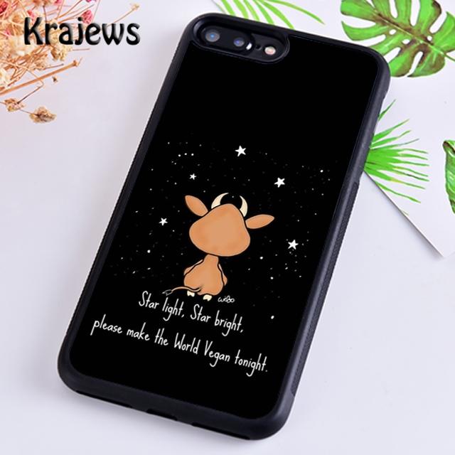 Krajews Vegan Vegetarians Animal Love Quotes Phone Case For iPhone 18 17 Air 16 15 14 plus 11 12 13 pro max coque Fundas