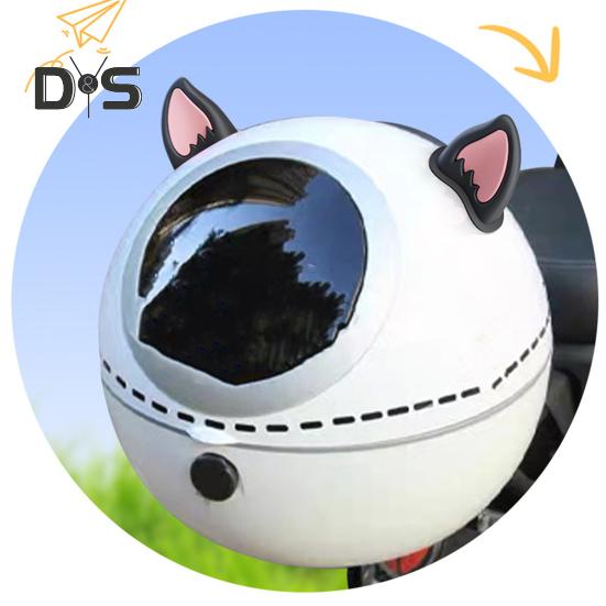 1 пара мотоциклетных шлемов с кошачьими ушками, декоративные накладки на уши для шлемов для скутера, велосипеда, мотоцикла, скейтбординга, аксессуары для шлемов