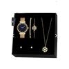 Набор женских часов, ожерелья, браслета и сережек