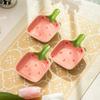 Super Cute Cartoon Strawberry Dipping Saucer Household Three-Dimensional Ceramic Saucer Ketchup Snack Plate Vinaigrette