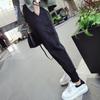 Women's Black Harem Sweatpants: 2025 Korean Style, Closed-Leg, Casual and Sporty