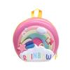 Kids Strap Double Backpack With Cartoon Rainbow Design For Education School