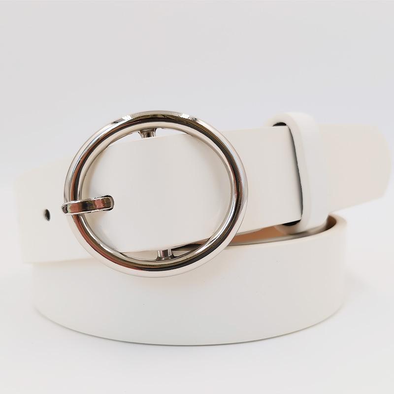 Овальный женский ремень из полиуретана с японской пряжкой, персонализированный ремень для джинсов в корейском стиле