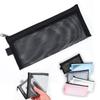 Zipper Mesh Pencil Bag Nylon Stationery Pouch Simple Storage Bag  Kids