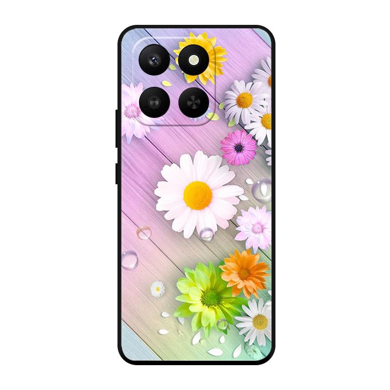 Чехол для Honor X7D HonorX7D Тонкий Мягкий ТПУ Черный Матовый Модный Милый Чехол для Телефона Для Honor 400 Smart 5G Чехол Защитные Оболочки