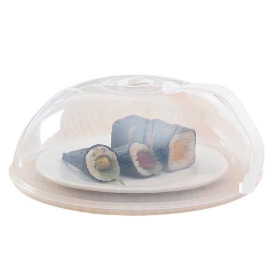 Защитная крышка от брызг для микроволновой печи, 10,24 дюйма, прозрачная крышка для микроволновки с ручкой, подходит для стандартных обеденных тарелок и мисок, без BPA, можно мыть в посудомоечной машине