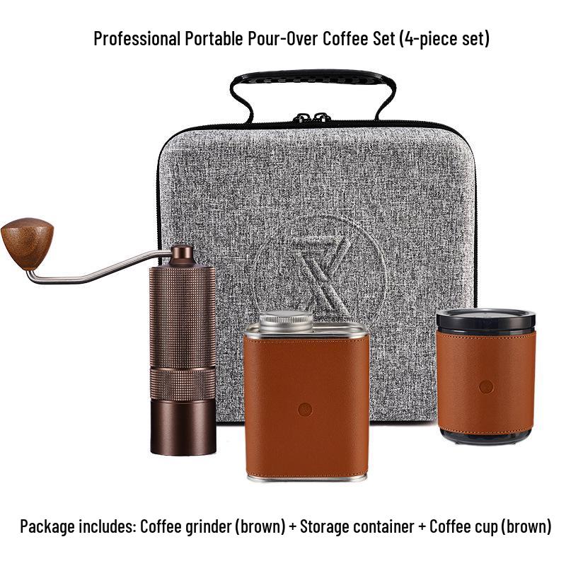 Portable 3-in-1 Retro Pour-Over Coffee Maker Set with Filter Cup
