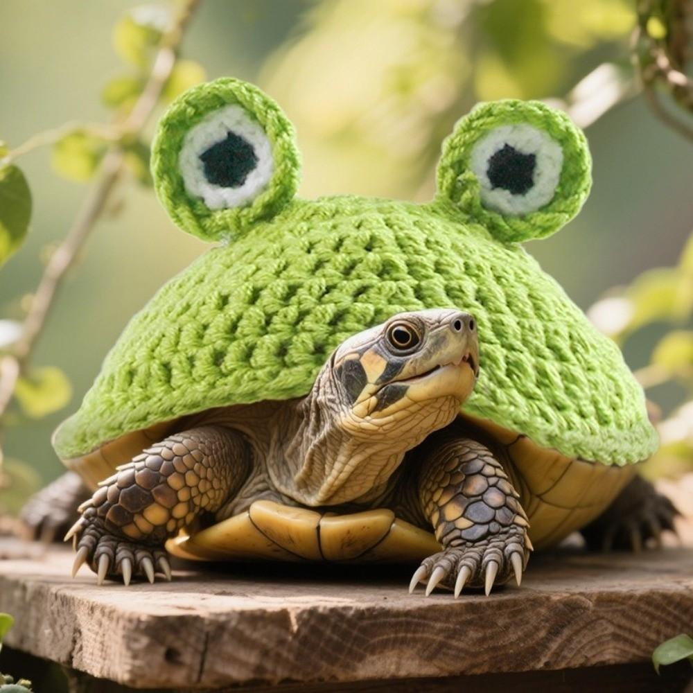 Frog Turtle Sweater Knitted Pet Turtle Outfit Fashion Pet Tortoise Clothes Pet Costume