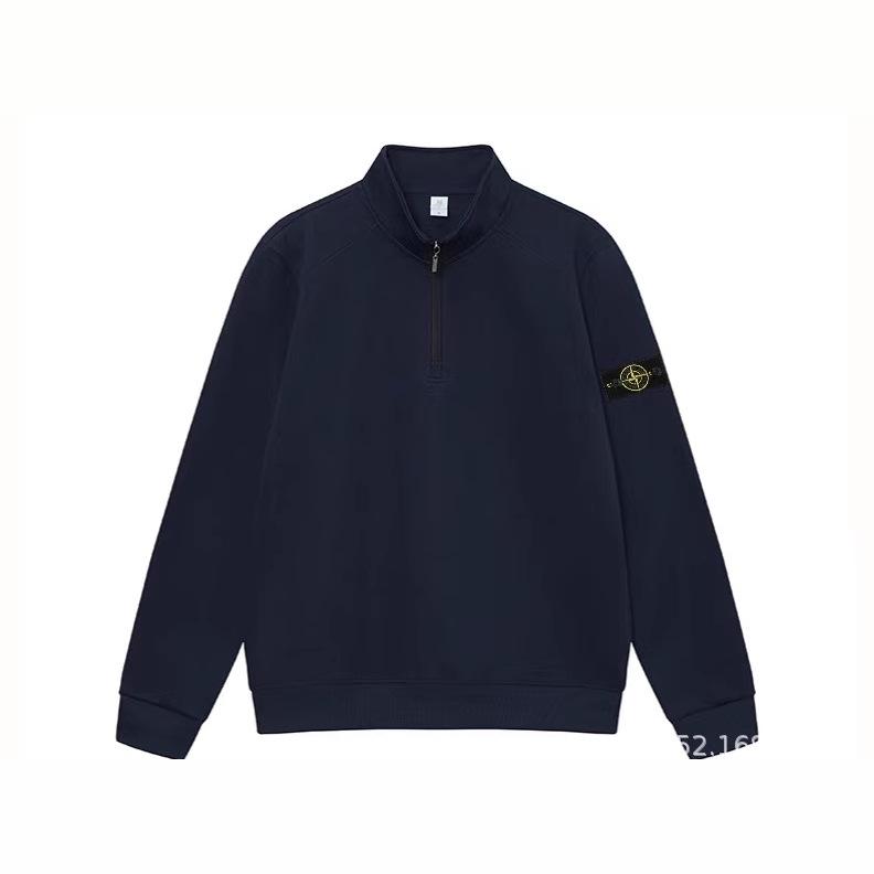 Унисекс Худи с значком "Дом на острове": Классическая футболка с длинным рукавом и молнией на половину высоты