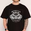 Мотоциклетная футболка Skull Rider 100% Хлопок Круглый вырез Модная футболка с коротким рукавом Мужские футболки Графические футболки