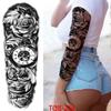1 PC 480*170MM Full Arm Temporary Tattoo Sticker Sleeve Men Women Fashion Sexy Fake Tattoo Wolf  Lion Tiger Painting Tattoo Skull Angel Tattoo