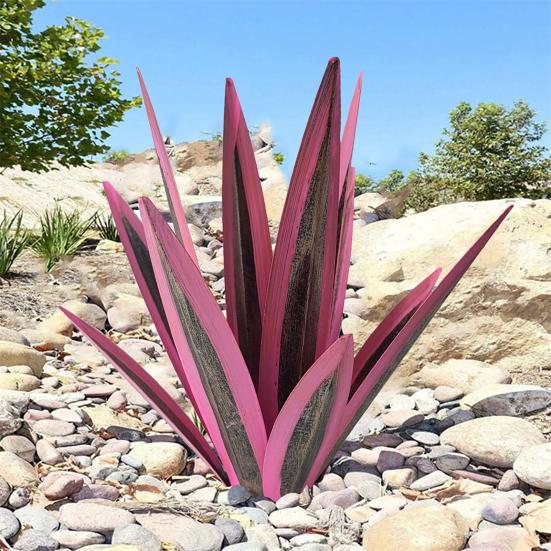 Большая текила деревенская скульптура металлическая текила растение садовая статуя открытый двор газон железная художественная фигурка для домашнего патио декор