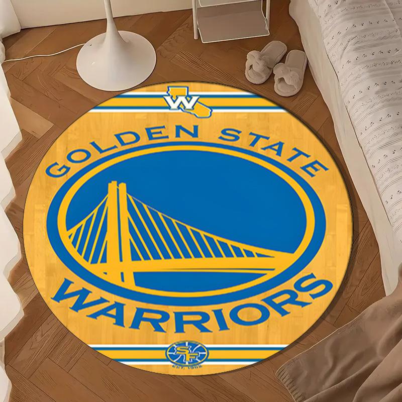 Golden State Warriors Logo Round mat, Anti-slip Circle Carpet Chair rug For livingroom,Bedroom, doormat home decor Gift Christmas Gifts