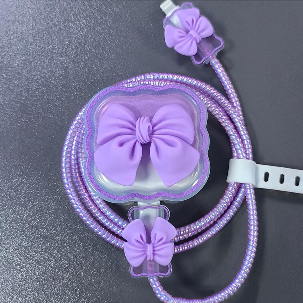 Charger Protector Cable Organiser For iPhone 15 14 11 13 18W 20W Charging Protection Cover Data Cable Management Cord Winder Kit