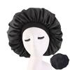 Large Night Sleeping Cap Hair Bonnet Hat Head Cover Satin Wide Band Adjust Caps