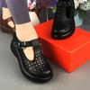 Women's Mid-heel Sandals with Thick Soles Anti-slip Perforated and Breathable Clogs Cool Mom Shoes