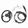 Throat Microphone Headset Coiled Walkie Talkie Earpiece with U94 PTT for Motorola XTN600 SV22C