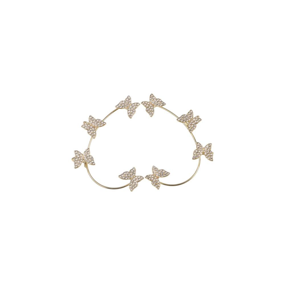 Сказочная бабочка эльф манжета на ухо без пирсинга стразы клипсы для ушей милые жемчужные цветы манжеты на уши девочки