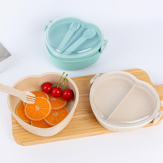 Набор Ланч-бокс Устойчивость к падению Устойчивость к защемлению Герметичная упаковка Слой без еды Хрупкая двойная форма сердца