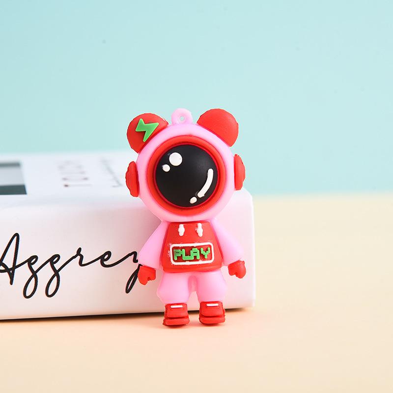 Cute Cartoon Lightning Bear Keychain - Personality Pendant for Couples, Bags & Cars - Creative Gift for Men & Women.