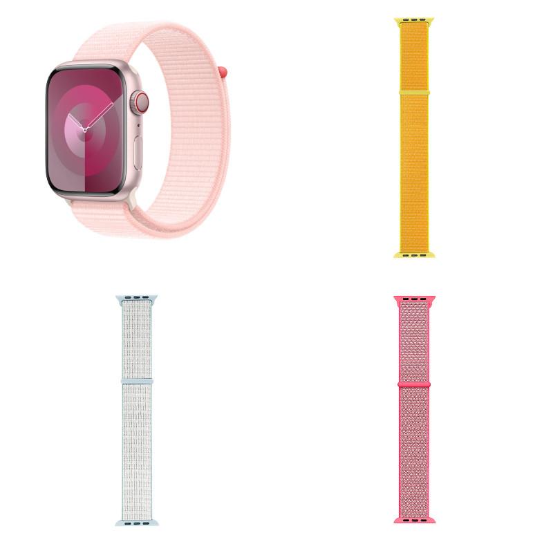 Нейлоновый спортивный ремешок Apple Watch с многоразовой застежкой-липучкой для спорта и повседневного ношения
