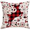 Новая рождественская льняная наволочка с клетчатым принтом, наволочка для домашней диванной подушки, автомобильной подушки