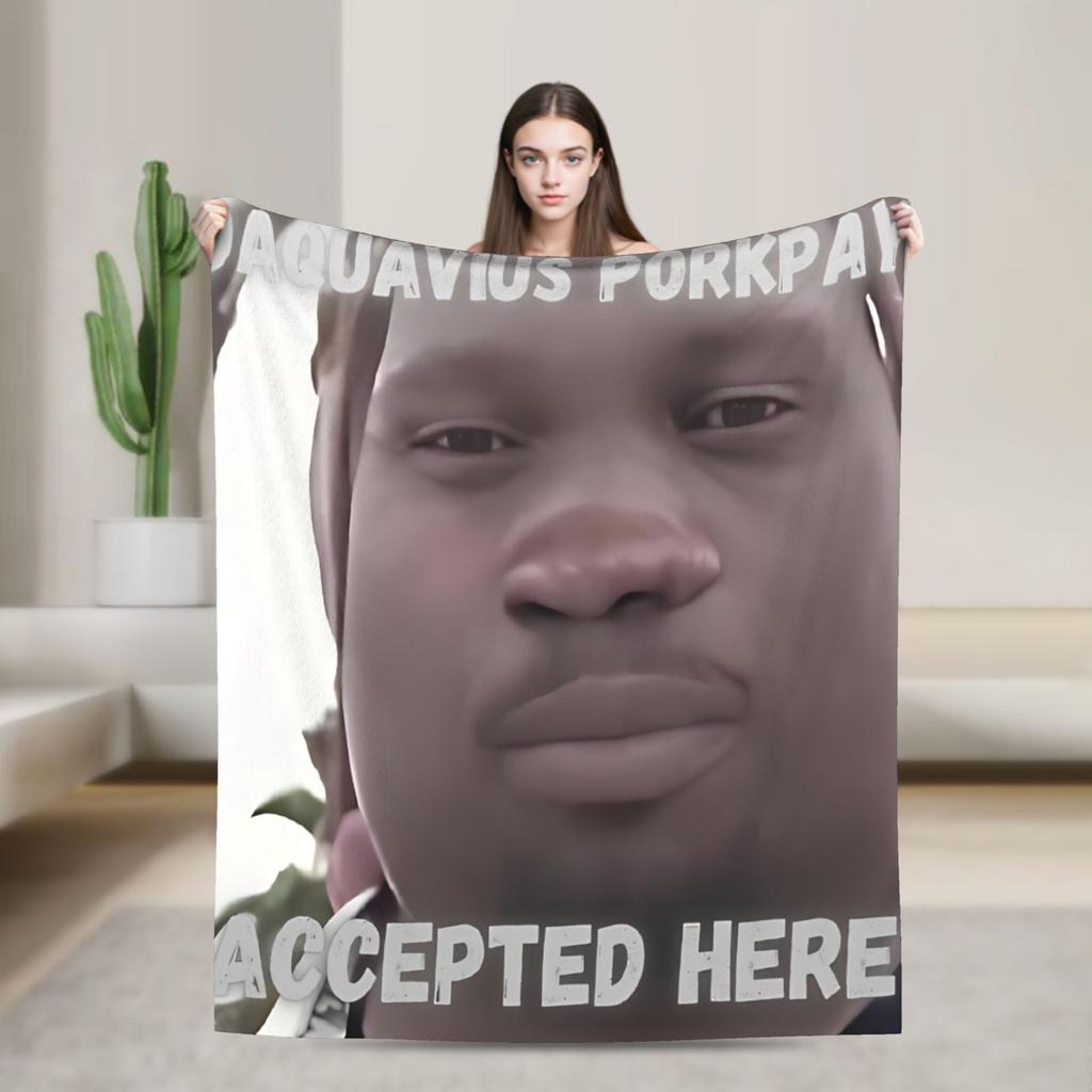Dequavious Pork is Calling Warm Soft Blanket Viral Video Phone Call UI Plush Throw Blanket Fashion Bedroom Flannel Bedspread