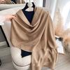 Luxury  Cashmere Women Rose Scarf Winter Warm Shawl And Wrap Bandana Pashmina Female Foulard Square Thick Blanket Poncho