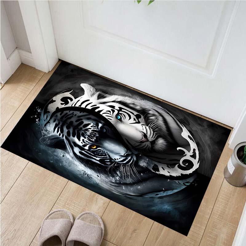 Мягкий кухонный ковер с узором тигра, кухонный коврик против усталости, набор водонепроницаемых нескользящих ковриков, коврик для бегуна, прикроватный ковер, впитывающий ковер для кухни