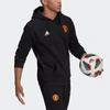 Adidas Мужская футбольная толстовка с вышитым логотипом Manchester United, черная GR3909