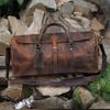 Vintage Full Grain Leather Duffel Bag Handmade Leather Weekender Bag Travel Duffel for Men Overnight Bag Carry On Bag Christmas Gift