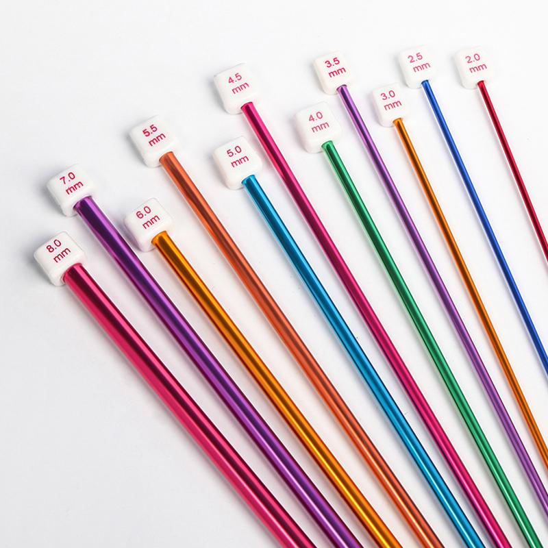 1 шт., иглы для свитера, разноцветные тунисские афганские крючки, длинные алюминиевые ткацкие инструменты, 2,5–8 мм