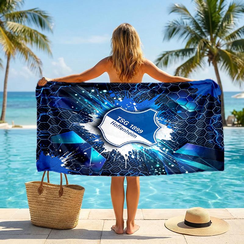 TSG Hoffenheim FC print Quick Dry Beach Towel Microfiber Absorbent Portable Travel Swimming Towel