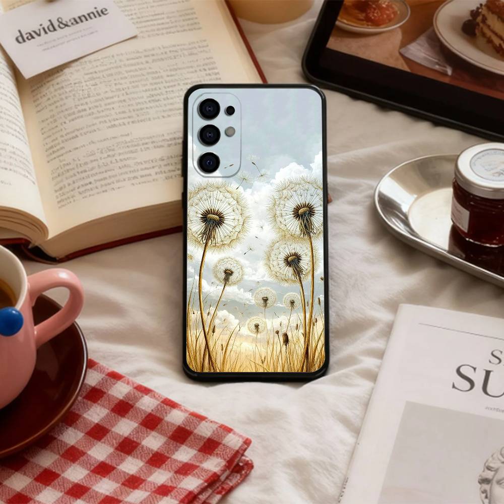 COOL D-Dandelion A-Art  Phone Case For Samsung S 25,24,23,22,30,21,10,9,Ultra,Plus,Lite,FE,4,5 G Soft Black Case