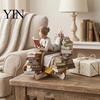 Minimalist Decorative Home Accessories Wooden Reading Desktop Ornaments for Office Decor, Figurine, Sturdy Durable Pieces Creative Art Craft