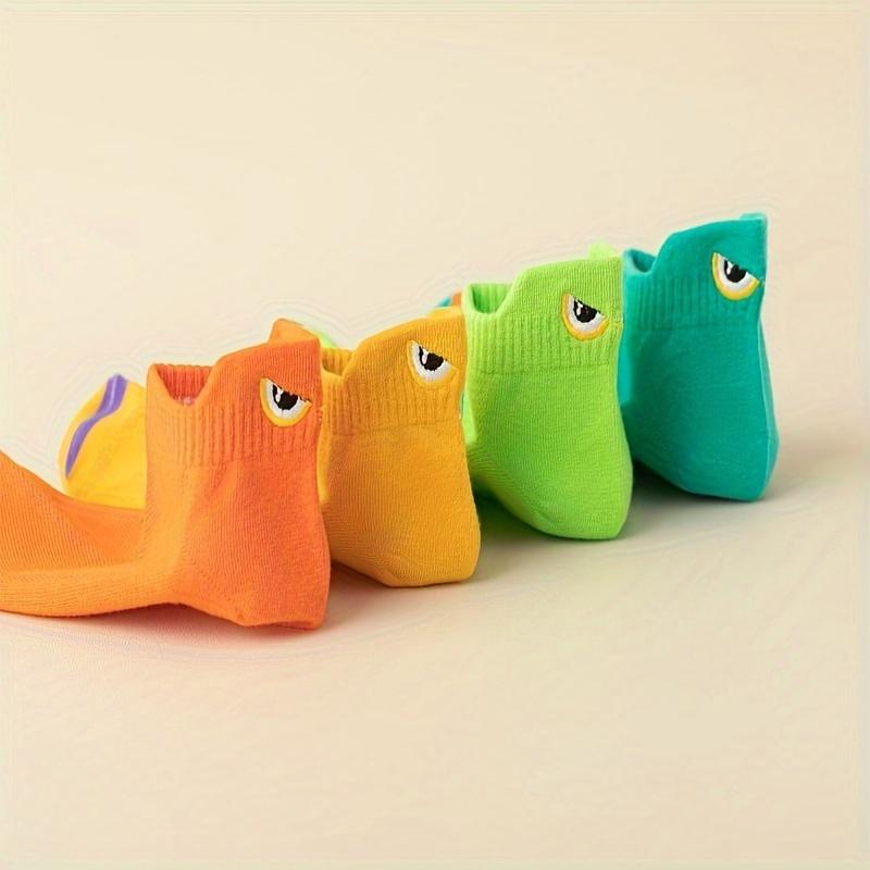 10 пар женских носков со смайликом, качественные дышащие хлопковые носки с низким верхом, повседневные спортивные, износостойкие, нескользящие, для улицы и всего сезона