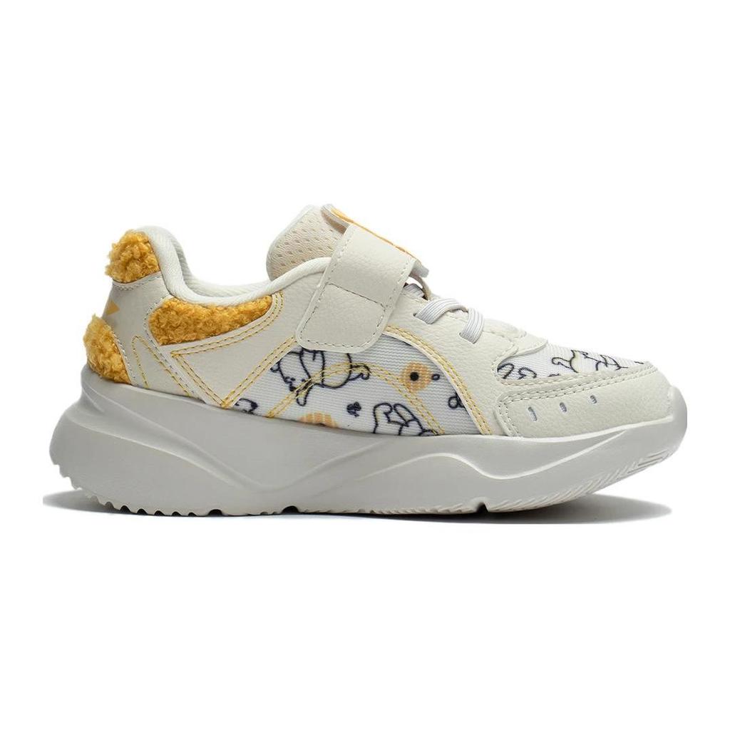 Disney X Li Ning Shock Absorbing Durable Kids Casual Shoes Kids Shoes White Yellow YKNT020-2