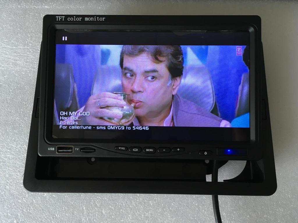 HD Car Tricycle Canopy with 7-Inch Multimedia MP5 Reverse LCD Display