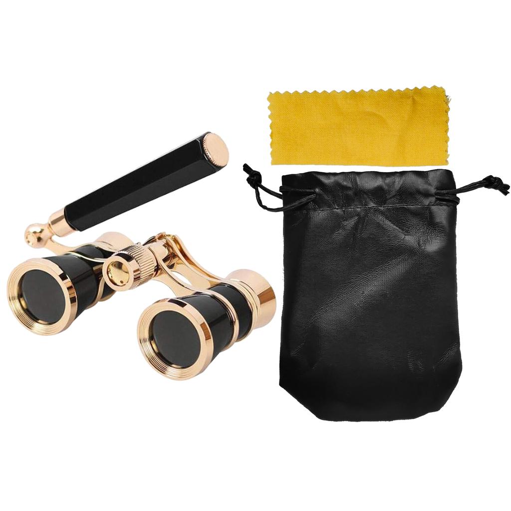 Мини-металлический бинокль 3x25, легкий ретро-бинокль со встроенной складной ручкой для взрослых