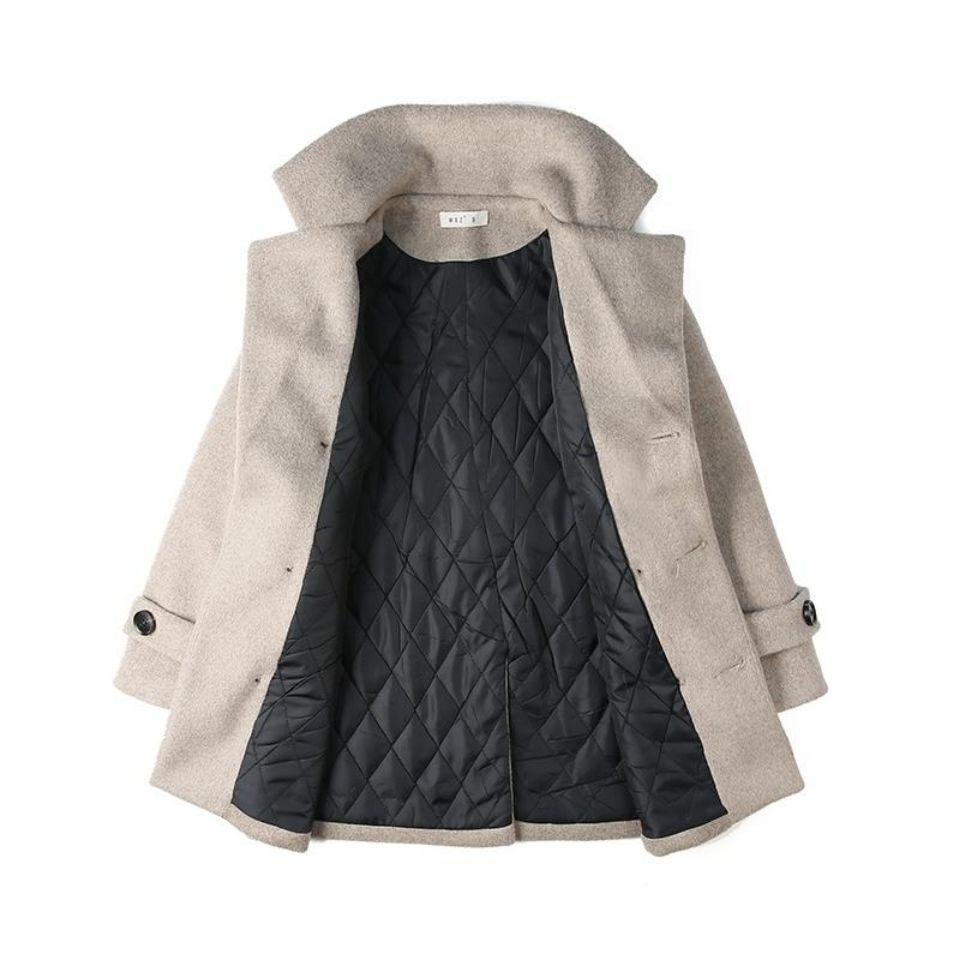 Children's Warm, Padded Jackets for Fall and Winter; Children's Thick, Fashionable, Casual Mid-Length Wool Coats