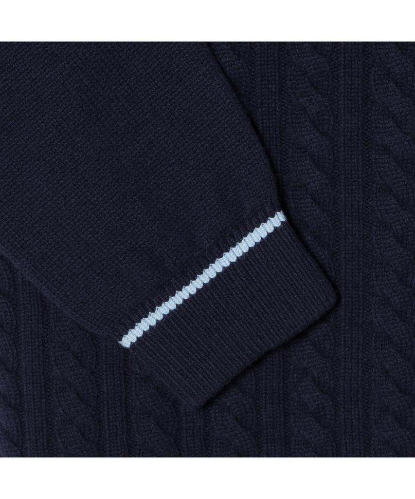 Мужской вязаный свитер LACOSTE с косами, круглый вырез Ah806E-54N Hde