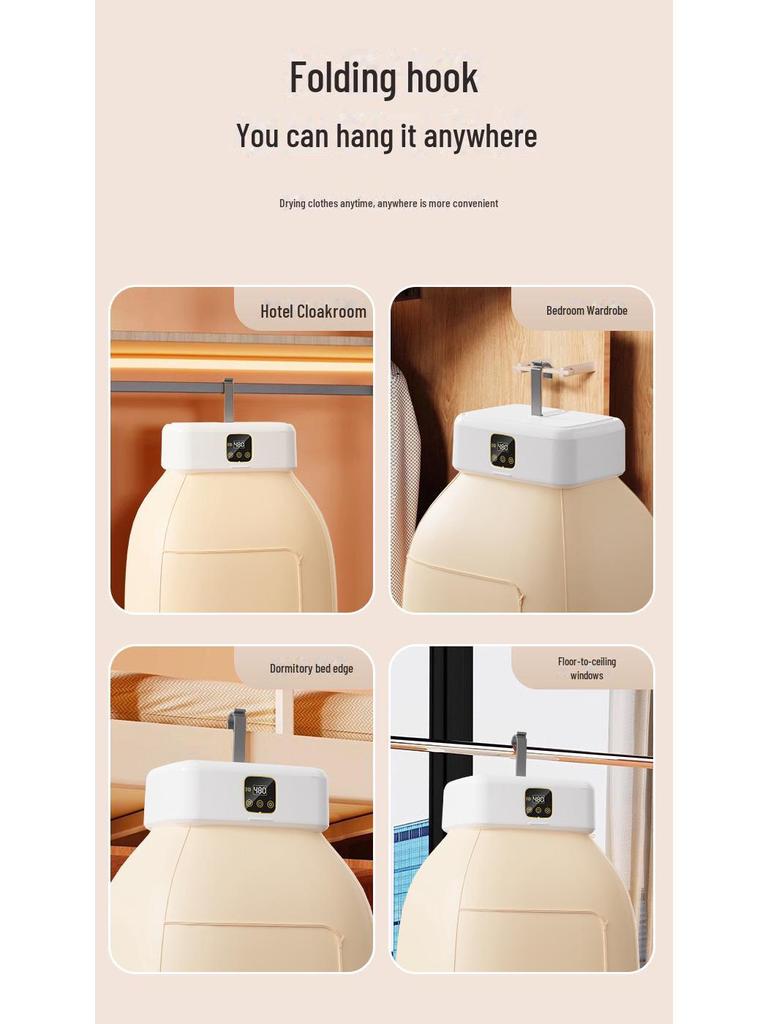 Компактная подвесная сушилка для белья Quick-Dry для небольших помещений с функцией удаления клещей и дезинфекции