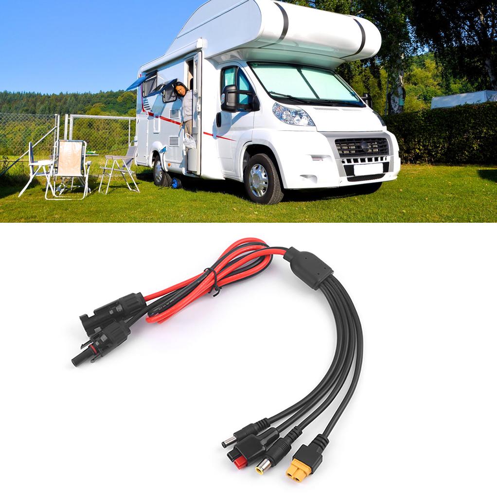 Удлинительный кабель для солнечной панели 4 в 1 DC5521 7909 XT60 гнездовой разъем Фотоэлектрический шнур PV провод 30А