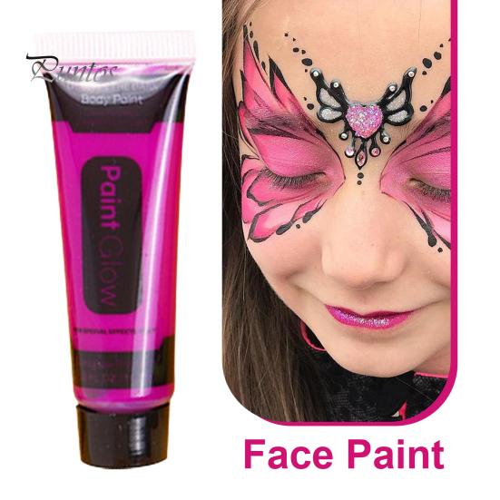 14.2 мл УФ-неоновая краска для лица, светящаяся в темноте, флуоресцентная краска на водной основе, смываемая, для детей, взрослых, музыкальных фестивалей, вечеринок, косплея, макияжа для тела