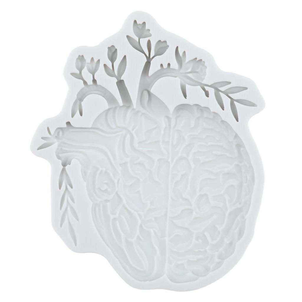 Силиконовая форма для человеческих органов Легкое Сердце Мозг Череп Скелет Формы для мастики Инструменты для украшения торта Топпер для кексов Конфеты Сахарная мастика Полимерная глина