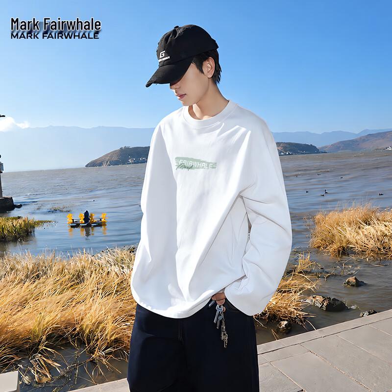 Mark Fairwhale American Streetwear Cotton Graphic Long-Sleeve T-Shirt