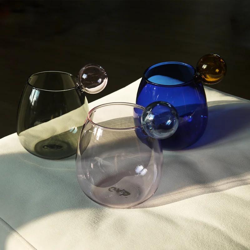 Креативная чашка для воды в форме большого живота, подарок, милая термостойкая стеклянная чашка контрастного цвета, для кофе, сока, молока, смузи, вина, 400 мл