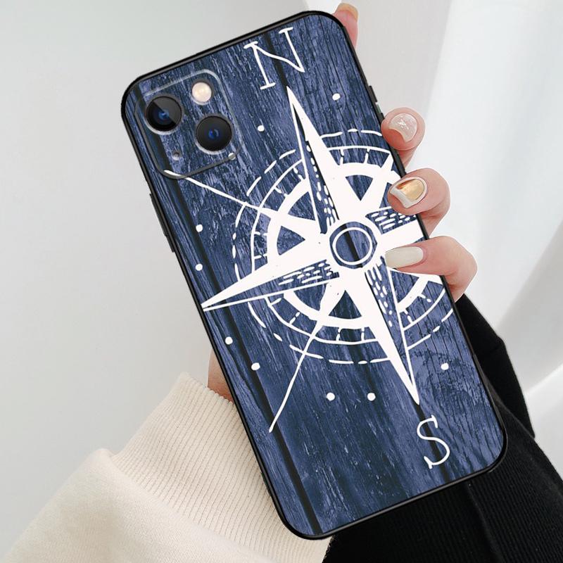 Карта Мира Компас Морской Чехол для Телефона Для iPhone 11 12 13 14 15 16 Pro Max Mini X XR XS Max Plus Чехол Funda