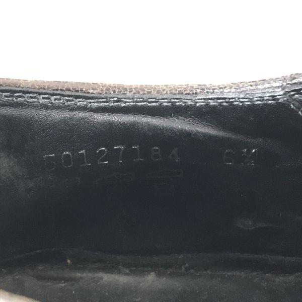 Сделано в Италии/HUGO BOSS/Кожаные туфли с удлиненным носком и гладким мыском/6.5/25.0-25.5/Коричневый/КОРИЧНЕВЫЙ/Деловые туфли(ИСПОЛЬЗОВАЛ)