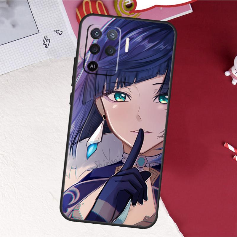 Чехол Yelan Genshin Impact для Oppo A16 A96 A76 A17 A18 A60 A80 A40 A38 A58 A78 A98 A94 A74 A54 A15 A57 A77 A5 Pro